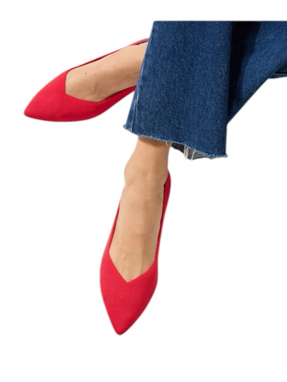 Rothy's Red Pointed Toe Flats